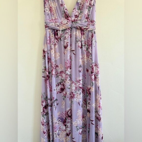 Lulus garden meandering Floral Lavender Maxi Dress sleeveless comfortable size M - Picture 6 of 9